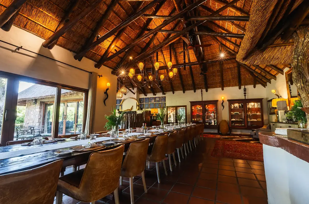 Mark's Camp Pan-African lounge interior