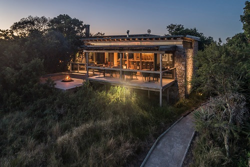 Lodge deck and approach