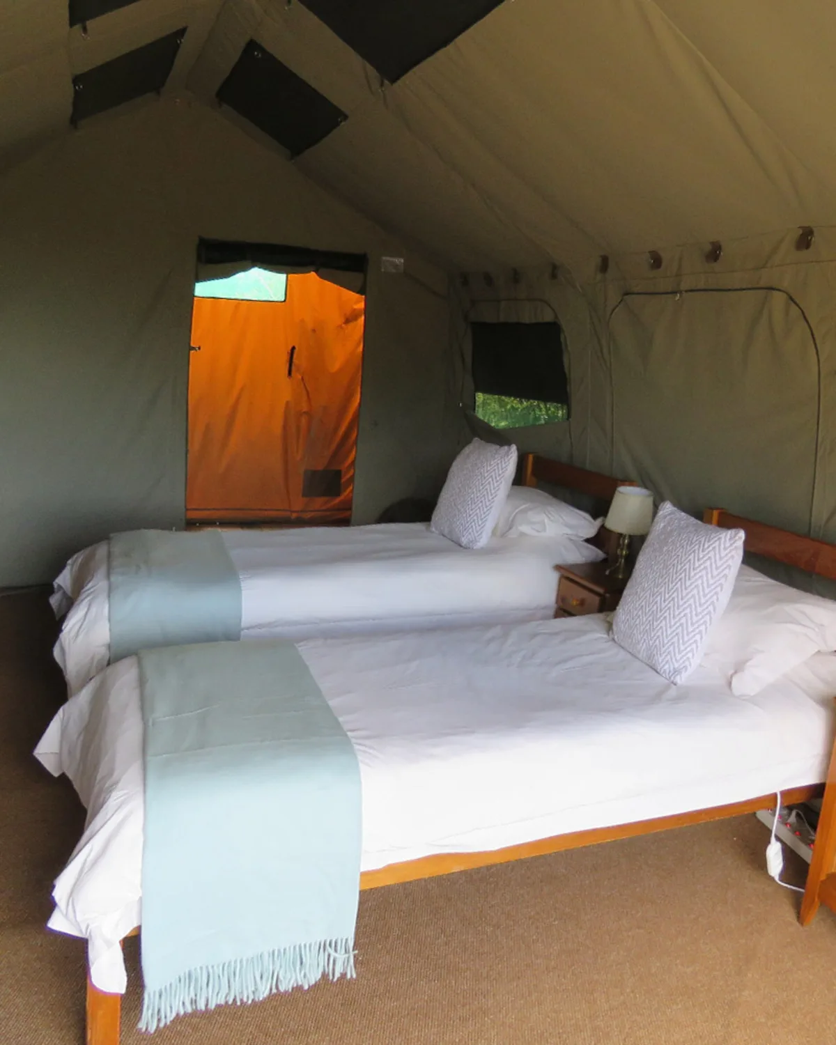 Comfortable Safari Tent (King or Twin) at Woodbury Tented Camp