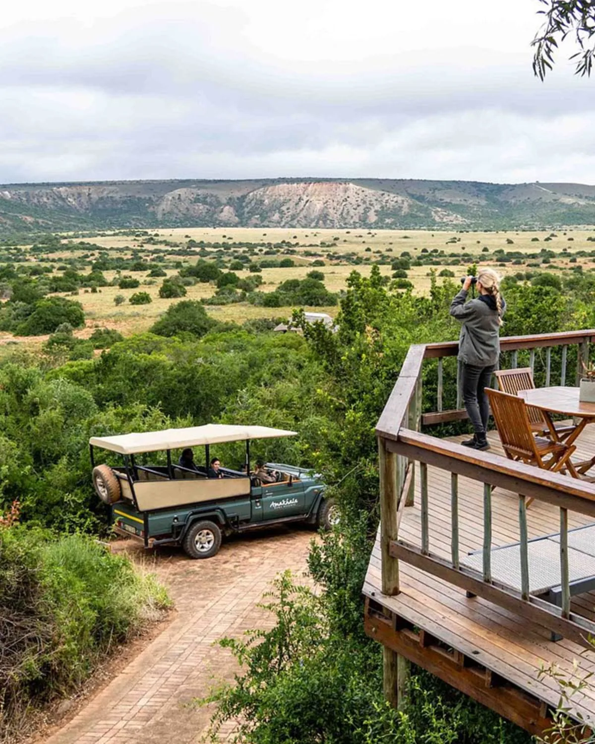 Guests boarding the open 4x4 for an afternoon game drive